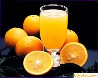 Orange juice with honey