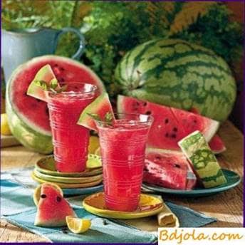 Watermelon juice with honey